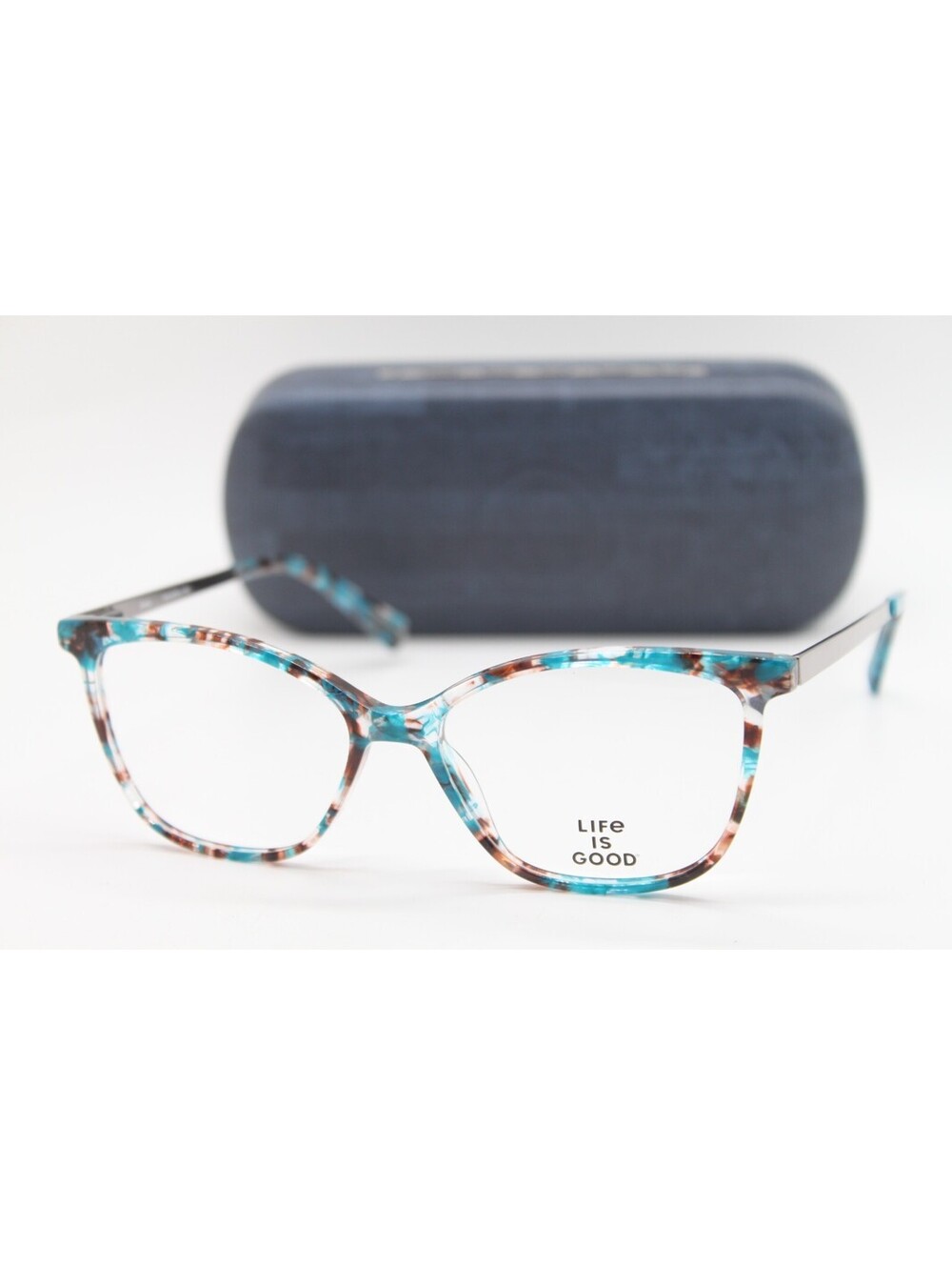 NEW LIFE IS GOOD BLAKELY TORTOISE/BLUE (TBL) AUTHENTIC EYEGLASSES W/CASE 53-15